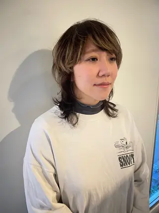 ミディアム カラー しのはら まどかのヘアスタイル