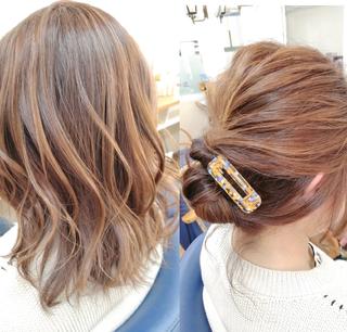 セミロング ヘアアレンジ 森長 咲子のヘアスタイル
