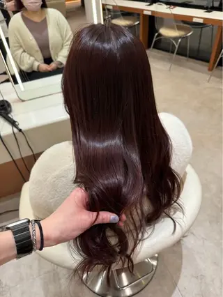 ミディアム カラー レイヤー似合わせ 透明感カラーりきやのヘアスタイル