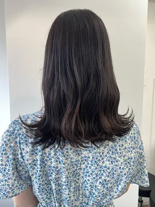 ロング カラー パーマ ヘアアレンジ アイブロウ MOE /Zina横浜2ndのヘアスタイル