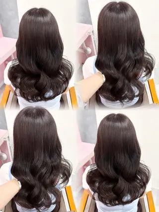 セミロング カラー 𝑴𝒊𝒌𝒖💝 透明感モテカラーのヘアスタイル