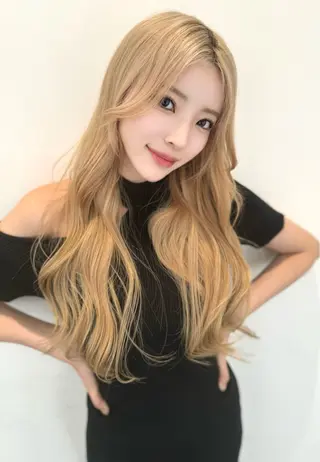 ロング カラー 韓国ハイレイヤー ハッシュカット特化のヘアスタイル
