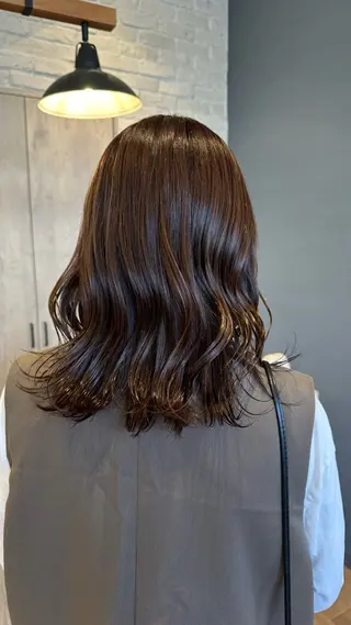 セミロング カラー 🦋韓国モテカラー 🦋𝕐𝕌𝕀のヘアスタイル