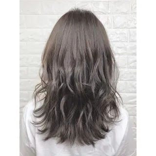 ミディアム カラー 髪質改善特化KIZU /ブリーチ縮毛矯正のヘアスタイル