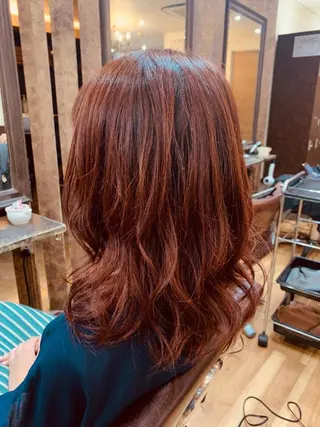 ミディアム カラー 髪質改善🩵艶髪 ストレート🩵山口のヘアスタイル
