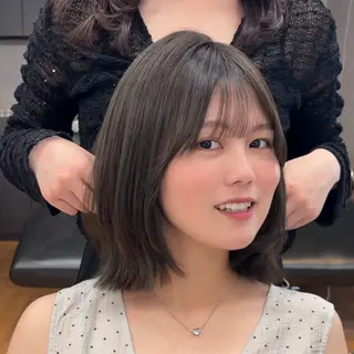 セミロング カラー 結べるレイヤーカット /カラー/あさかのヘアスタイル
