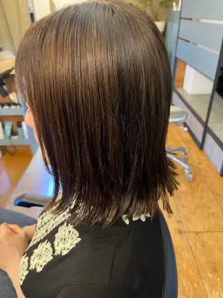 ミディアム カラー Lagom なかだのヘアスタイル