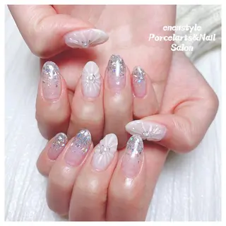 ミディアム ネイル 🐾enen style 🐾のネイルデザイン