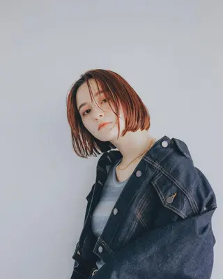 ミディアム カラー _WHITE+ 南海難波店のヘアスタイル