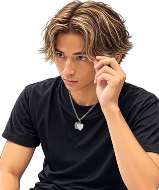カラー パーマ メンズ fifth park 六反穂 龍介のヘアスタイル