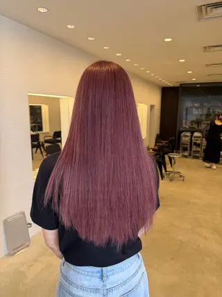 ロング カラー 萩原 紗妃のヘアスタイル