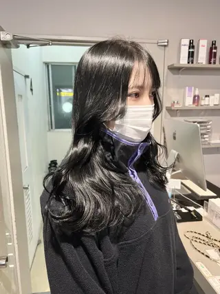 ロング カラー パーマ ヘアアレンジ メンズ 上品＆韓国風 🥀海心🥀のヘアスタイル