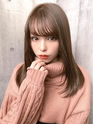 セミロング カラー パーマ メンズ縮毛矯正 細谷碧海のヘアスタイル