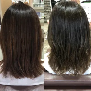 ミディアム カラー ヘアアレンジ 上新庄NO1髪質改善 See.店長深田強のヘアスタイル
