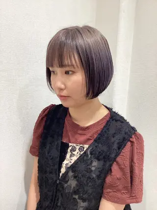 ミディアム グラスヘアー石垣 渕 七海のヘアスタイル