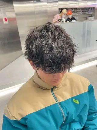 ショート パーマ メンズ フェザーショート⚡️ REONのヘアスタイル