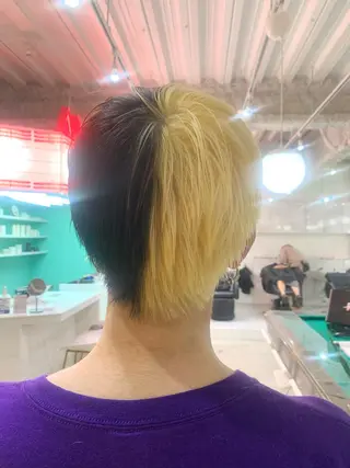 ショート カラー ヘアアレンジ メンズ 🧨ブリーチー×ボブ レイヤー💎じゅえるのヘアスタイル