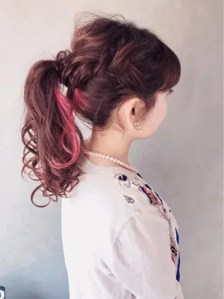 セミロング ヘアアレンジ 柳澤 興輝のヘアスタイル
