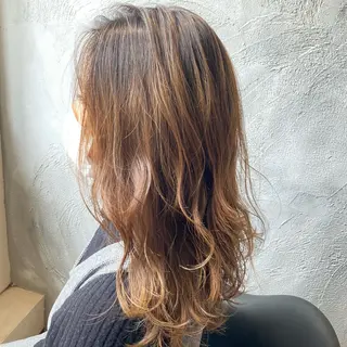 ミディアム カラー 縮毛矯正&髪質改善 ⭐️OGUのヘアスタイル
