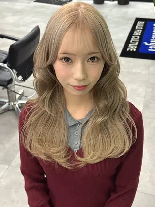 セミロング カラー レイヤーカット 千葉　遼のヘアスタイル