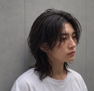 ミディアム メンズ ラン 髪質改善/甲子園口のヘアスタイル