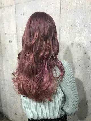 ロング カラー パーマ ヘアアレンジ メンズ キッズ マツエク・マツパ サロンドミルク 渋谷高比良のヘアスタイル