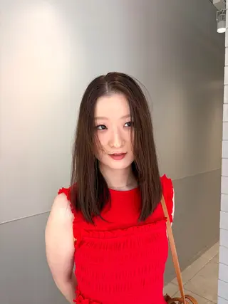 ミディアム れん/梅田縮毛矯正 /透明感カラーのヘアスタイル