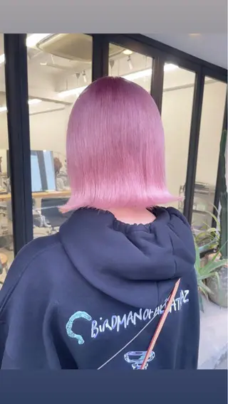 ミディアム カラー 渋谷ケアブリーチ Suuのヘアスタイル