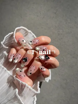 ネイル I-nailロング /ワンホン/キラキラのネイルデザイン