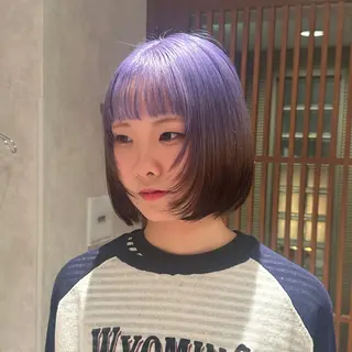 ミディアム カラー yume/ブリーチ/ ダブルカラー🦇のヘアスタイル