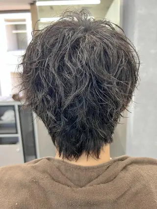 ミディアム パーマ メンズ 垢抜け・メンズパーマ 津山祐紀のヘアスタイル