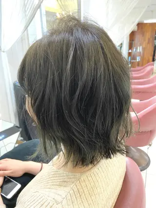 ミディアム カラー 【髪質改善×カラー】 QUALIS沓掛貴浩のヘアスタイル
