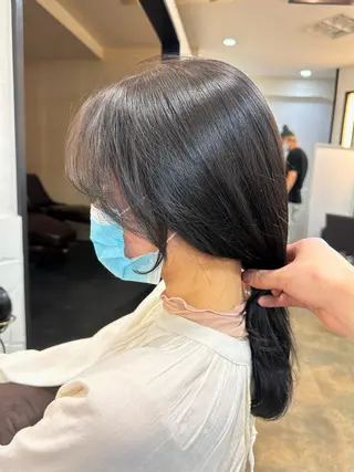 セミロング カラー 矢野 晃平のヘアスタイル