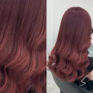 ロング カラー ヘアアレンジ 金山 律　暖色系カラーのヘアスタイル