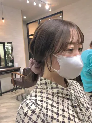セミロング カラー ヘアアレンジ 韓国レイヤー/顔周り 美髪矯正 KAITOのヘアスタイル
