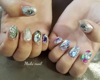 ショート ネイル ･:*+.✳︎˚✧₊ MAKI NAILのネイルデザイン
