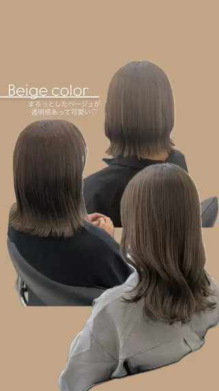 セミロング カラー 🌷MIREA🌷 LUANA 難波店のヘアスタイル