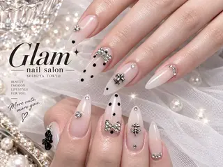 ネイル エツメ💅 長さ出し🎀デザインのネイルデザイン
