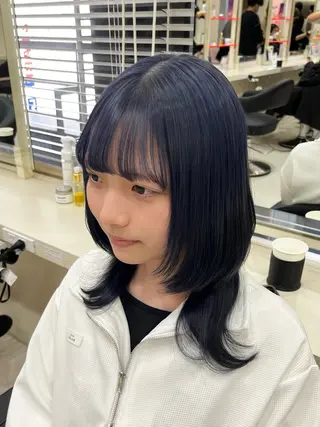 セミロング カラー 💟RINNA 艶カラー💟のヘアスタイル