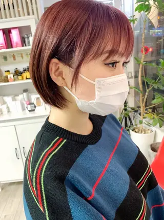 ショート カラー 樫原裕二/似合わせ カット/透明感カラーのヘアスタイル