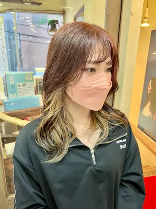 セミロング カラー ヘアアレンジ 「sumi」 AMIのヘアスタイル