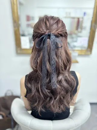 セミロング ヘアアレンジ ⭐︎moe 【ヘアメイク🧸】のヘアスタイル