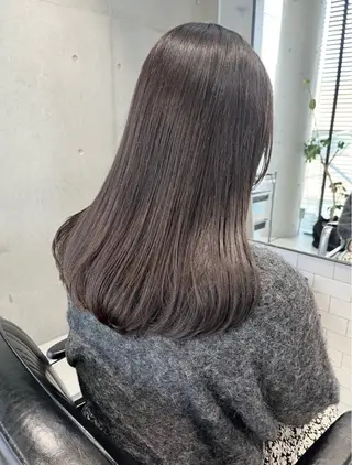 セミロング カラー パーマ ヘアアレンジ 透明感カラー✂︎ /縮毛矯正/YUKAのヘアスタイル