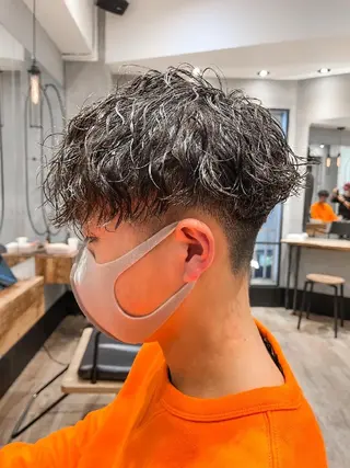 ショート メンズ パーマ メンズ特化 TAKE高崎のヘアスタイル