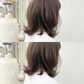 ミディアム カラー 中門 玲那のヘアスタイル