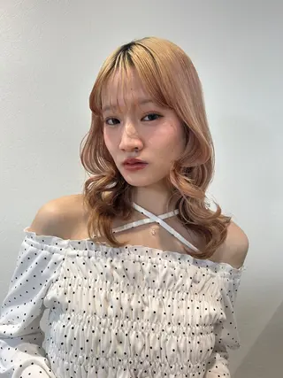 セミロング カラー ハイトーン/エクステ /🎀YUINA🎀のヘアスタイル