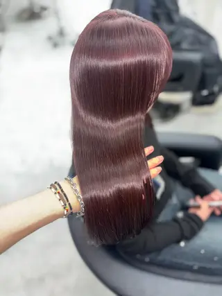 セミロング カラー 🫧韓国風透明感 ヘア🫧towaのヘアスタイル