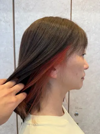 ミディアム カラー LAULEA 髪質改善Renのヘアスタイル