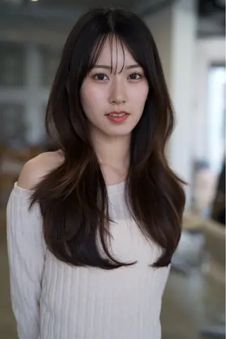 ロング カラー ヘアアレンジ カラー縮毛矯正 指名No.1shunのヘアスタイル