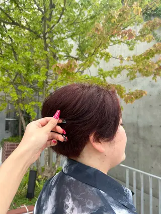 カラー 中村 真珠のヘアスタイル